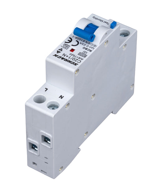 Întreruptor automat+dif., Tip A, C 20/003A,1+N un modul, 6kA