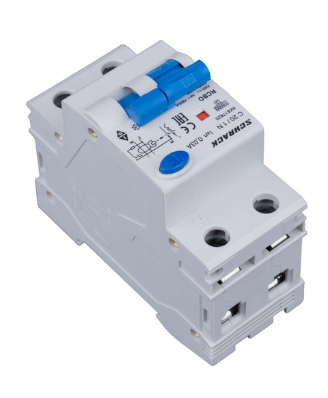 Întreruptor automat+dif.1+N, AMPARO 10kA, C 20A, 30mA, Tip A