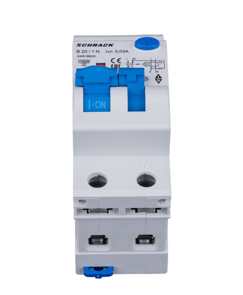 Întreruptor automat+dif.1+N, AMPARO 10kA, B 20A, 30mA, Tip A
