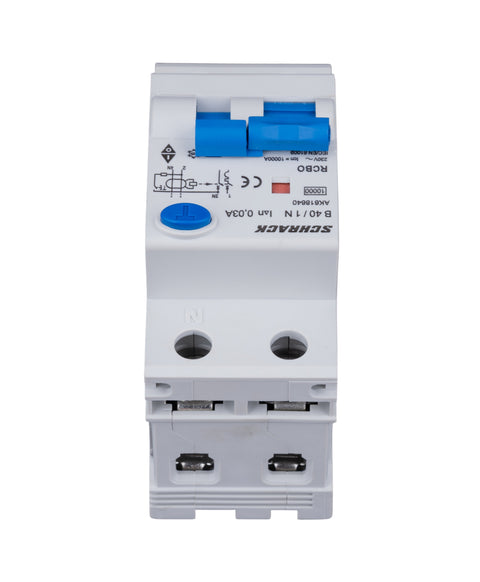 Întreruptor automat+dif.1+N, AMPARO 10kA, B 40A, 30mA, Tip A