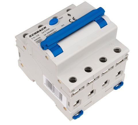 Întreruptor automat+dif. 3+N, AMPARO 6kA, C 6A, 30mA,tip A