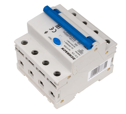 Întreruptor automat+dif. 3+N, AMPARO 6kA, C 6A, 30mA,tip A