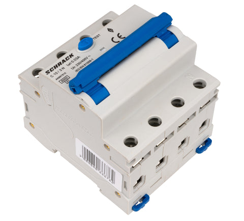 Întreruptor automat+dif. 3+N, AMPARO 6kA, C 10A, 30mA,tip A