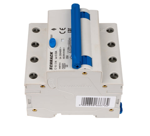 Întreruptor automat+dif. 3+N, AMPARO 6kA, C 10A, 30mA,tip A