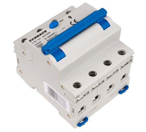 Întreruptor automat+dif. 3+N, AMPARO 6kA, C 20A, 30mA,tip A