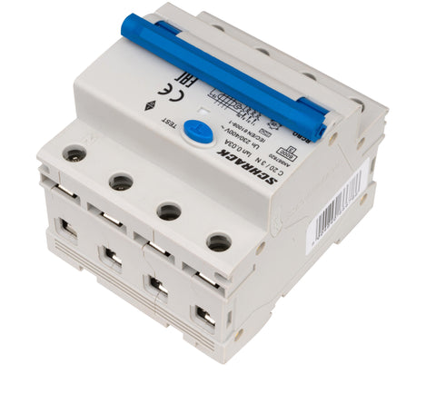 Întreruptor automat+dif. 3+N, AMPARO 6kA, C 20A, 30mA,tip A