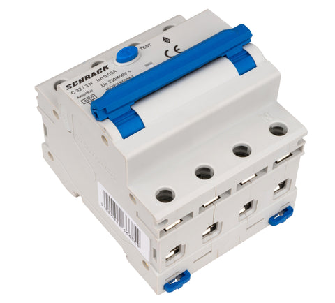 Întreruptor automat+dif. 3+N, AMPARO 6kA, C 32A, 30mA,tip A