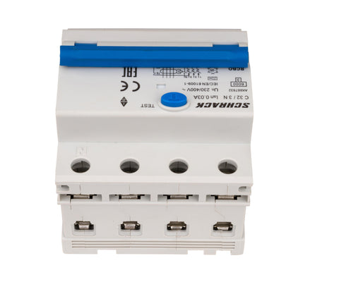 Întreruptor automat+dif. 3+N, AMPARO 6kA, C 32A, 30mA,tip A