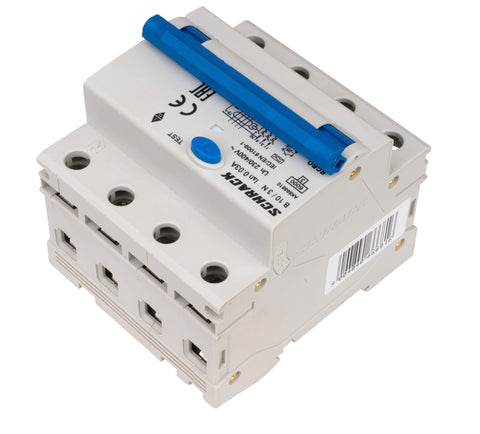 Întreruptor automat+dif. 3+N, AMPARO 6kA, B 10A, 30mA,tip A