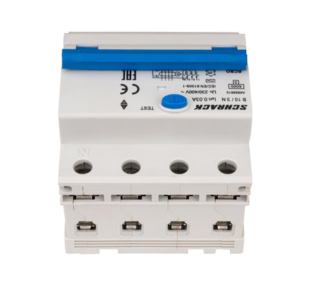Întreruptor automat+dif. 3+N, AMPARO 6kA, B 10A, 30mA,tip A