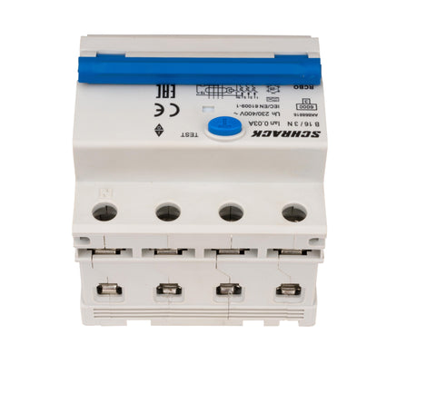 Întreruptor automat+dif. 3+N, AMPARO 6kA, B 16A, 30mA,tip A