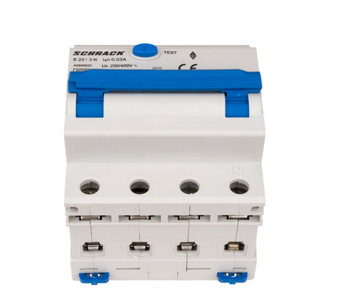 Întreruptor automat+dif. 3+N, AMPARO 6kA, B 20A, 30mA,tip A