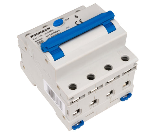 Întreruptor automat+dif. 3+N, AMPARO 6kA, B 20A, 30mA,tip A