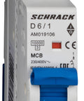 Întreruptor automat modular (MCB) AMPARO 10kA, D 6A, 1 pol