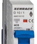 Întreruptor automat modular (MCB) AMPARO 10kA, D 10A, 1 pol
