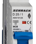 Întreruptor automat modular (MCB) AMPARO 10kA, D 25A, 1 pol