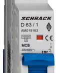 Întreruptor automat modular (MCB) AMPARO 10kA, D 63A, 1 pol