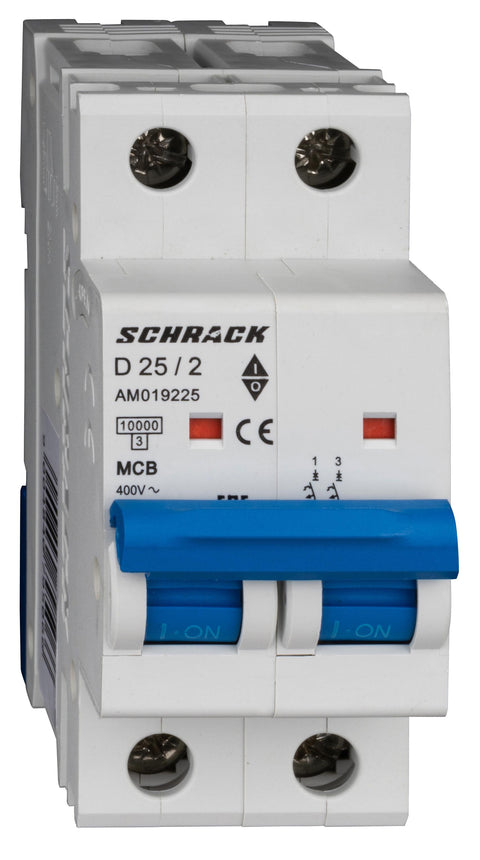 Întreruptor automat modular (MCB) AMPARO 10kA, D 25A, 2 poli