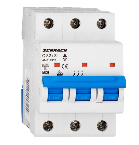 Întreruptor automat modular (MCB) AMPARO 6kA, C 32A, 3-poli