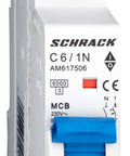 Întreruptor automat modular, AMPARO 6kA, C 6A, 1P+N, 1UH