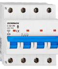 Întreruptor automat modular (MCB) AMPARO 6kA, C 32A, 3P+N