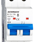 Întreruptor automat modular (MCB) AMPARO 6kA, B 13A, 1P+N