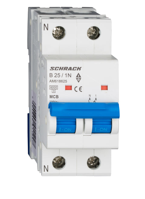 Întreruptor automat modular (MCB) AMPARO 6kA, B 25A, 1P+N