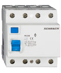 Residual Current Circuit Breaker 10kA, 63A, 4-pole, 30mA, F