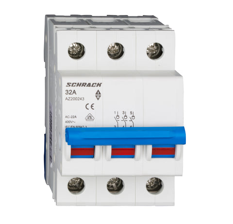 Comutator principal modular 32A, 3-poli