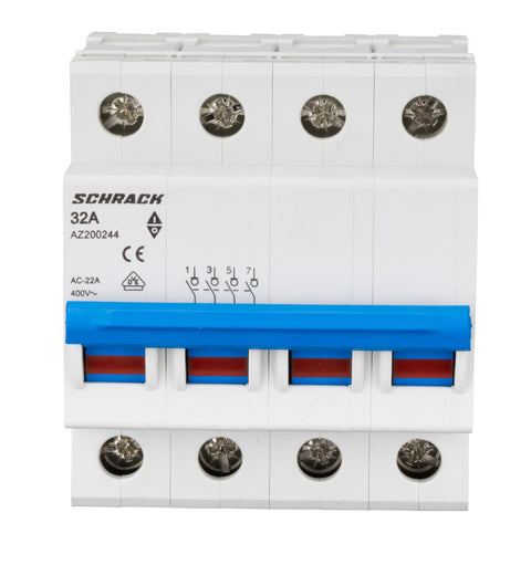 Comutator principal modular 32A, 4-poli