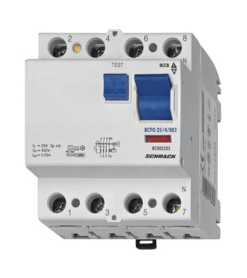 Întreruptor diferential 25A 4poli 300mA, Tip AC
