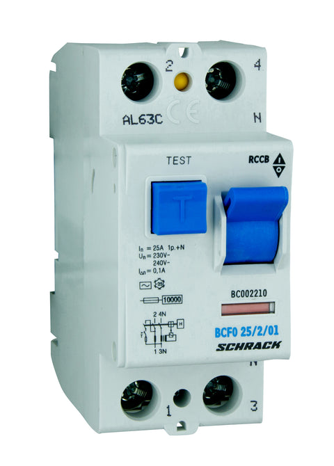 Întreruptor diferential 25A 2poli 100mA