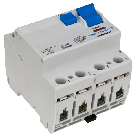 Residual current circuit breaker 63A, 4-p, 30mA, type A,G,V