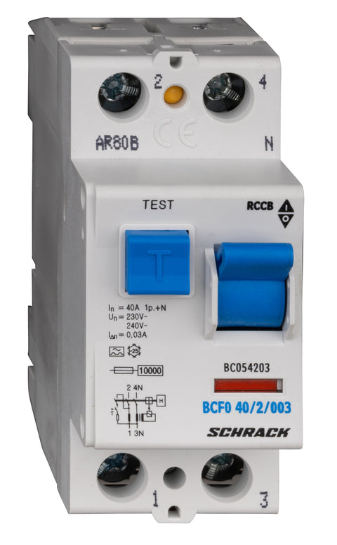 Întreruptor diferential 40A, 2poli, 30mA