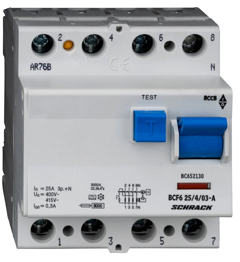 Intreruptor diferential 25A 4poli 300mA