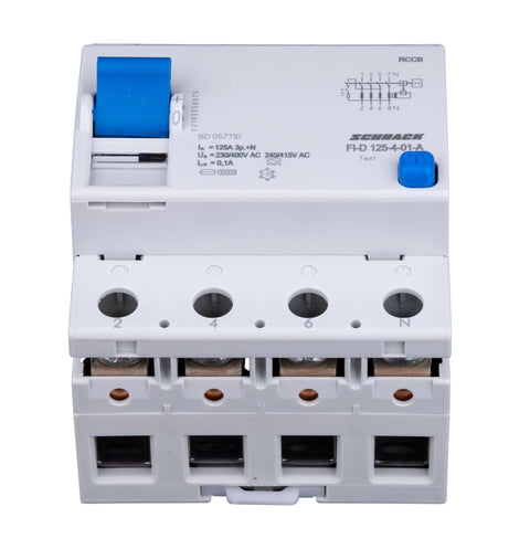 Întreruptor diferential 125A, 4-poli, 100mA, tip A (puls)
