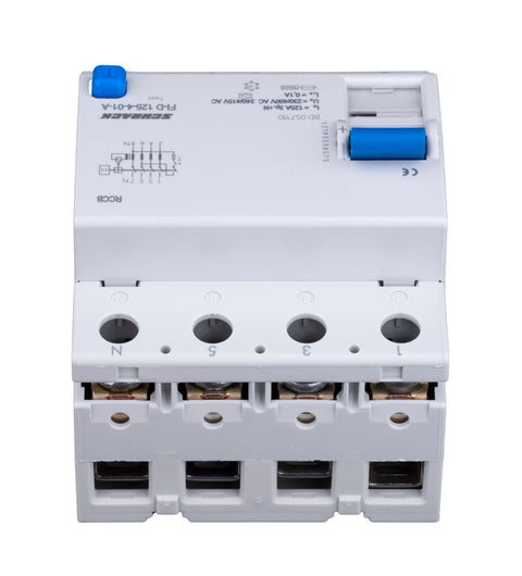 Întreruptor diferential 125A, 4-poli, 100mA, tip A (puls)