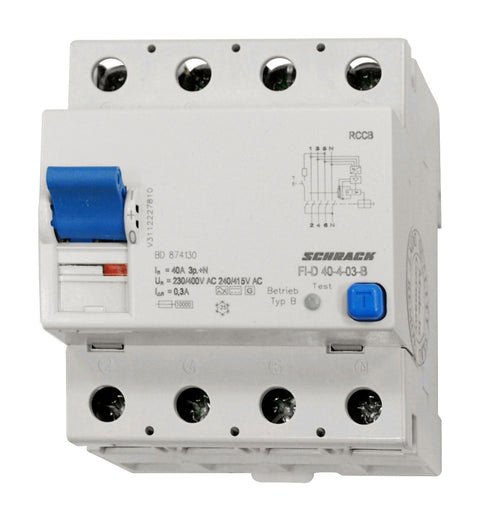 Întreruptor diferential 40A, 4-poli, 300mA, tip B