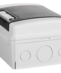 Dulap distrib. apl. IP65, 4UH pe 1 rând, cu uşă transparentă
