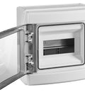 Dulap distrib. apl. IP65, 8UH pe 1 rând, cu uşă transparentă