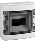 Dulap distrib. apl. IP65, 8UH pe 1 rând, cu uşă transparentă