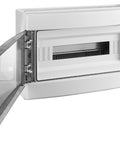 Dulap distrib. apl. IP65, 18U pe 1 rând, cu uşă transparentă
