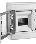 Dulap distrib. apl. IP65, 6UH pe 1 rând, cu uşă transparentă