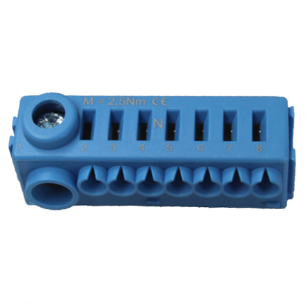 Bornier cu cleme elastice fără suport N (1x25mm², 7x4mm²)