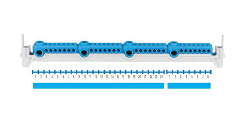 Bornier plug-in N/N 2xN (1x25, 7x4mm²) /2xN (1x25, 7x4mm²)