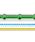 Bornier plug-in PE/PE 2xN (1x25, 7x4mm²)/2xPE (1x25, 7x4mm²)