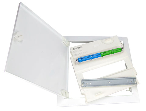 Ramă plată+uşă+insert, pt. încastr. gipsc. 1r-12/14module