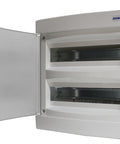 Flush-mounted enclosure 2-rows, 36MW, for partition wall