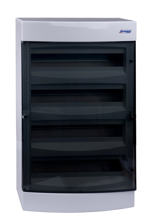 Cofret aparent, 72 UH, 4 rânduri, ușă transparentă, IP40