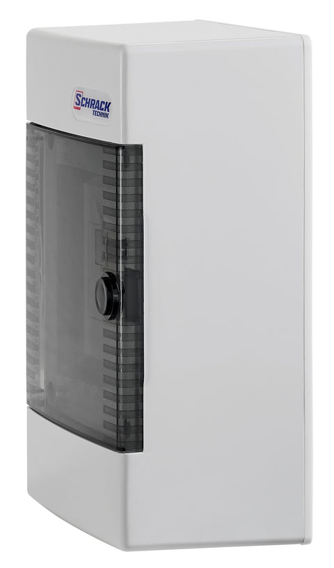 Cofret aparent, 4 UH, 1 rând, ușă transparentă, IP40